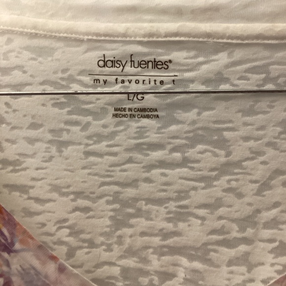 Daisy Fuentes Multicolor Short Sleeve Tee - Picture 3 of 5